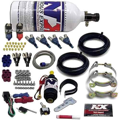 Lightning Direct-Port Motorcycle Nitrous System For Carburetor 4-Cylinder Engine