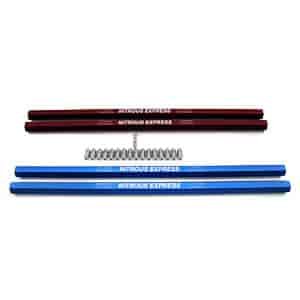 INJECTION RAIL (DOUBLE RAIL) INCLUDES RAIL FITTINGS 2 BLUE 2 RED SINGLE HOLE RAILS AND PIPE PLUGS