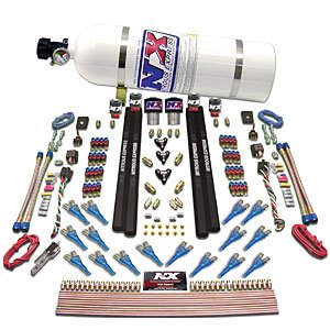 SHARK DUAL STG/GAS/RAILS 16 NZLS (200-1200HP) 4 FUEL 2 SUPER SHARK SOLENOID LESS BOTTLE