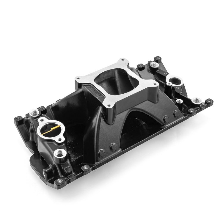 HiRise Intake Manifold - Small Block Chevy 350 Vortec - Black Finish