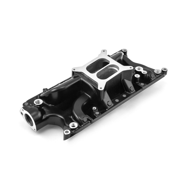 MidRise Air Intake Manifold Small Block Ford 260/289/302W - Black Finish