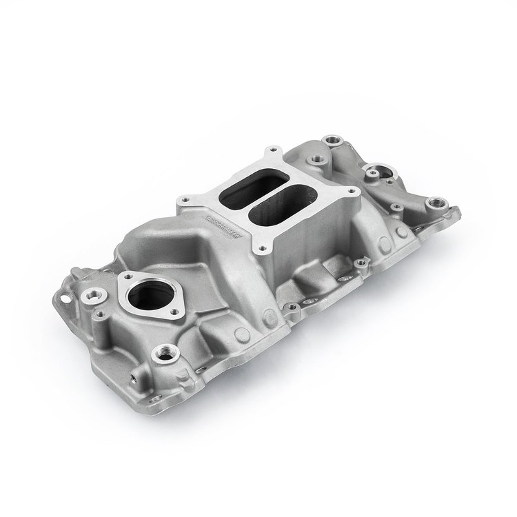 LowRise-Plus Intake Manifold 1957-1995 Small Block Chevy 350 - Satin Finish