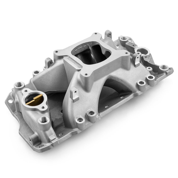 1-147-082 Chevy SBC 350 HiRise EFI 1957-95 Inj Ports Intake Manifold Satin