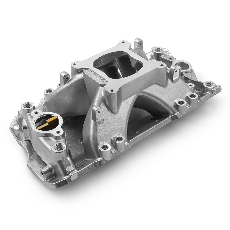 1-147-083 Chevy SBC 350 HiRise EFI 1957-95 Inj Ports Intake Manifold Machine Polished