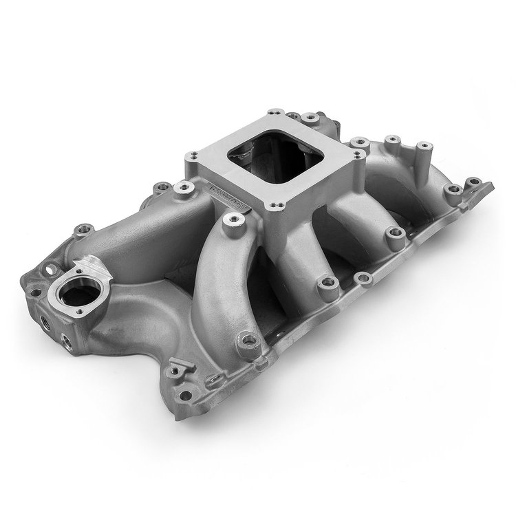 HiRise Intake Manifold for Ford 429, 460 w/Cobra Jet Ports - Satin Finish