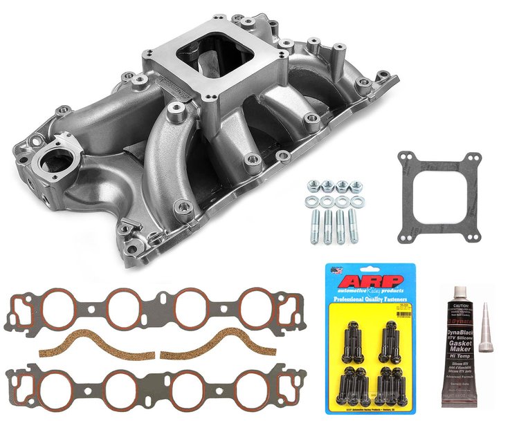 HiRise Intake Manifold Kit for Ford 429, 460 w/Cobra Jet Ports - Polished Finish