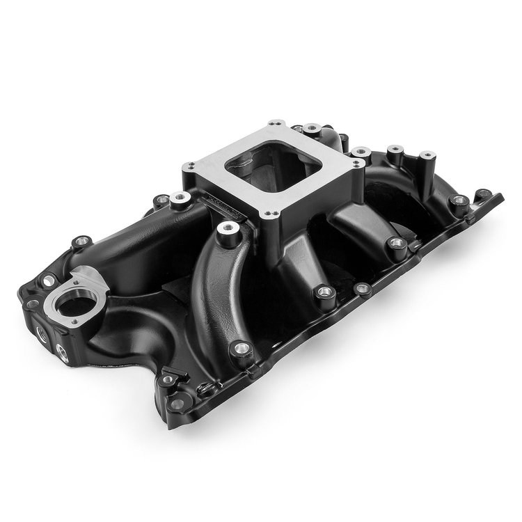 HiRise Intake Manifold for Ford 429, 460 w/Cobra Jet Ports - Black Finish