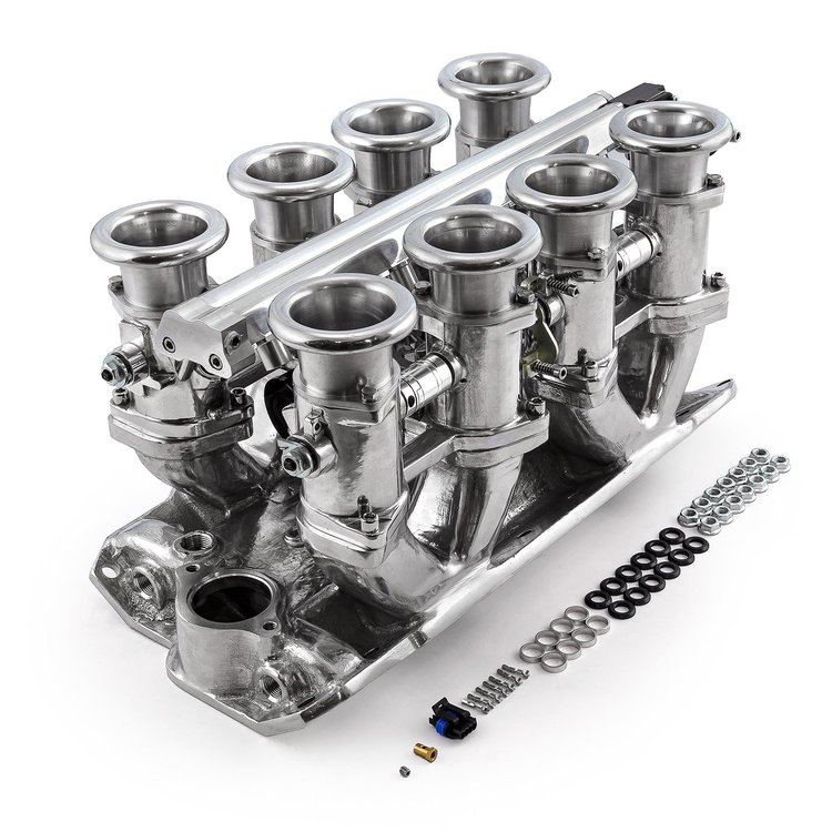 Downdraft EFI Stack Intake Manifold - Small Block Chevy Fuel Injected