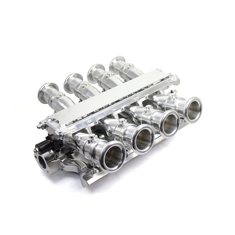 FORD 351W WINDSOR SIDEDRAFT 8 STACK EFI INTAKE MANIFOLD SYSTEM COMPLETE POLISHED