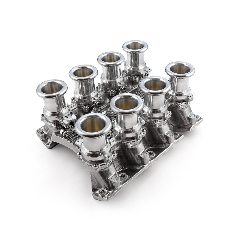 1-148-043 Chevy Gen V LT1 Downdraft 8 Stack EFI Intake Manifold System Complete Polished