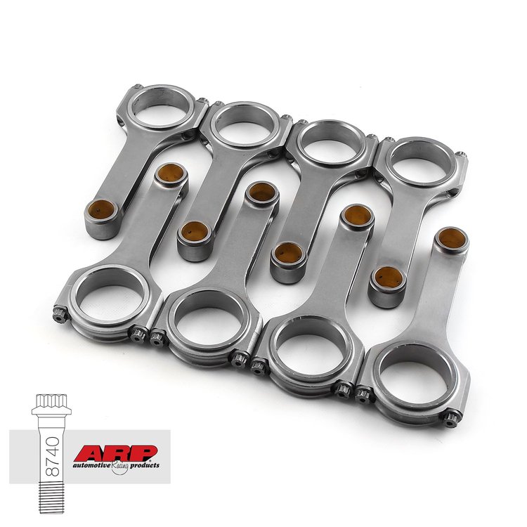 H BEAM 6.385 2.200 .990 4340 CONNECTING RODS CHEVY BBC 454 W/ ARP 8740