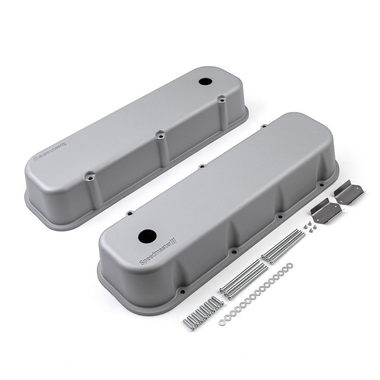 1-314-002-02 Chevy BBC 454 Aluminum Valve Covers Silver