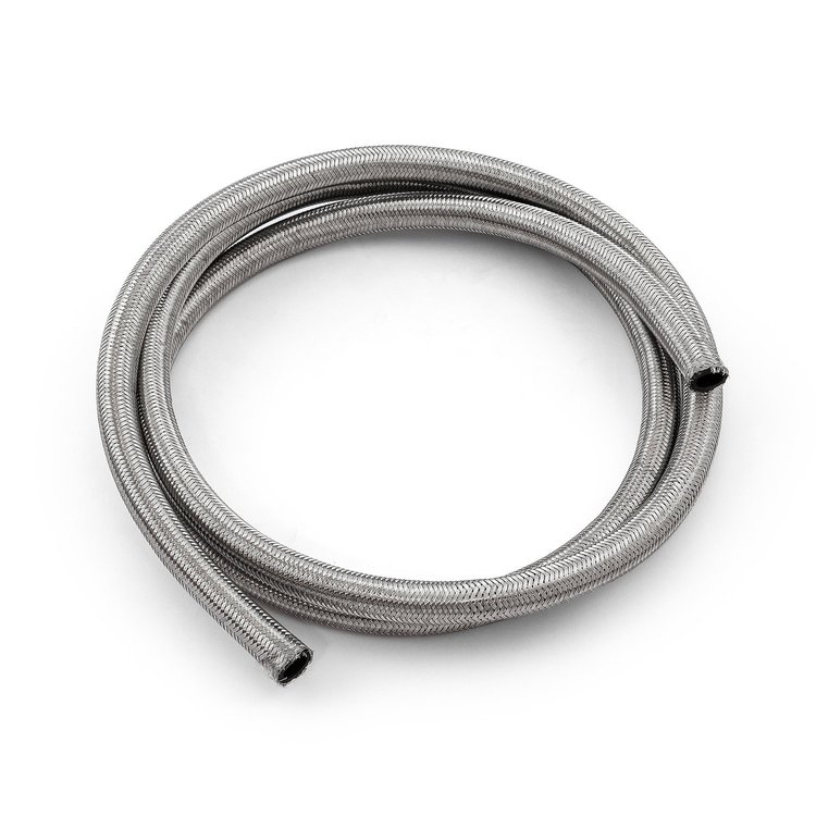 1-339-003-04 -8 AN Braided Stainless Steel Hose Line 15 ft. Length