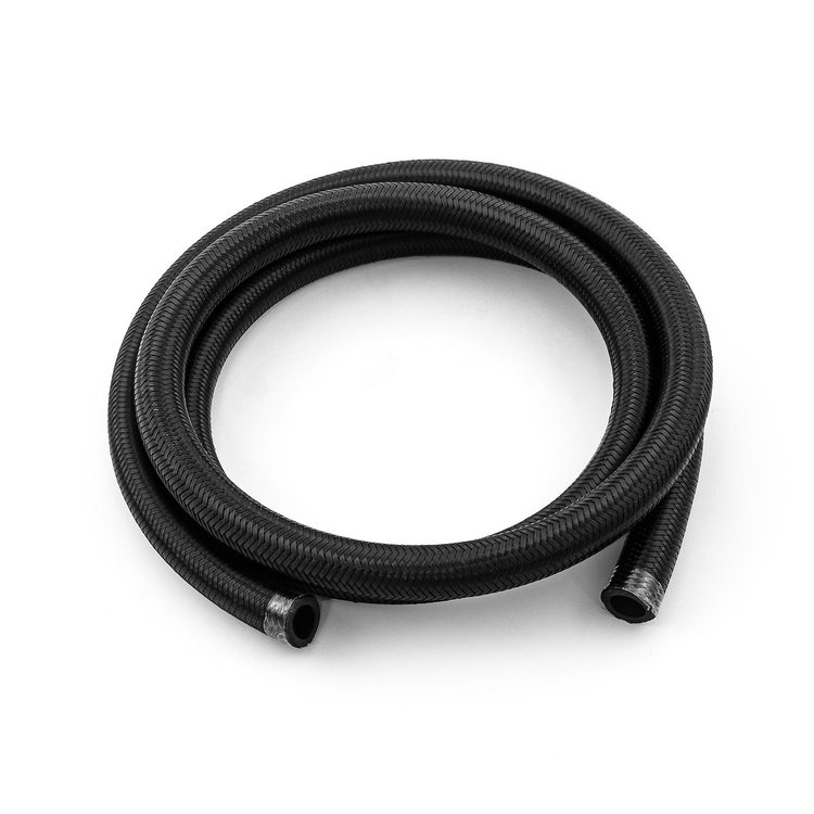 1-339-010-04 -10 AN Braided Black Nylon Hose Line 15 ft. Length