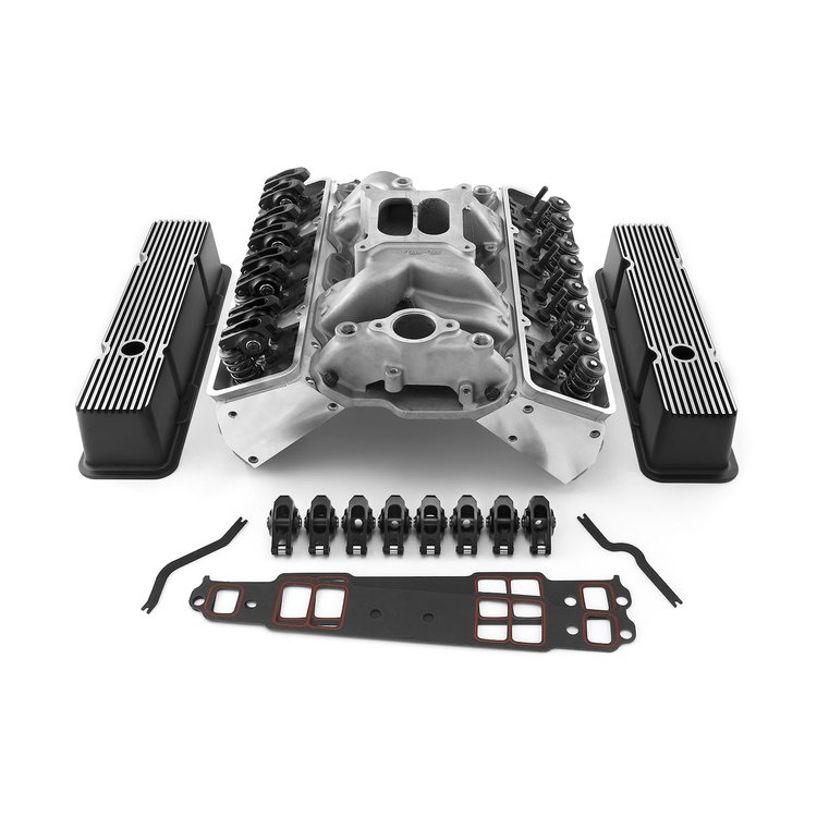 1-435-006 Chevy SBC 350 Straight Cylinder Head Top End Engine Combo Kit Hydraulic Roller T