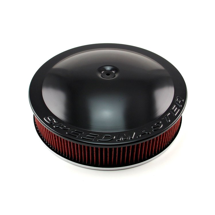 14 x 3 Washable Element Speedmaster Black Top Flat Base Air Cleaner Kit