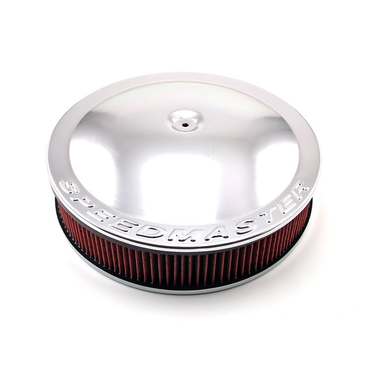 14 x 3 Washable Element Speedmaster Silver Top Dropped Base Air Cleaner Kit