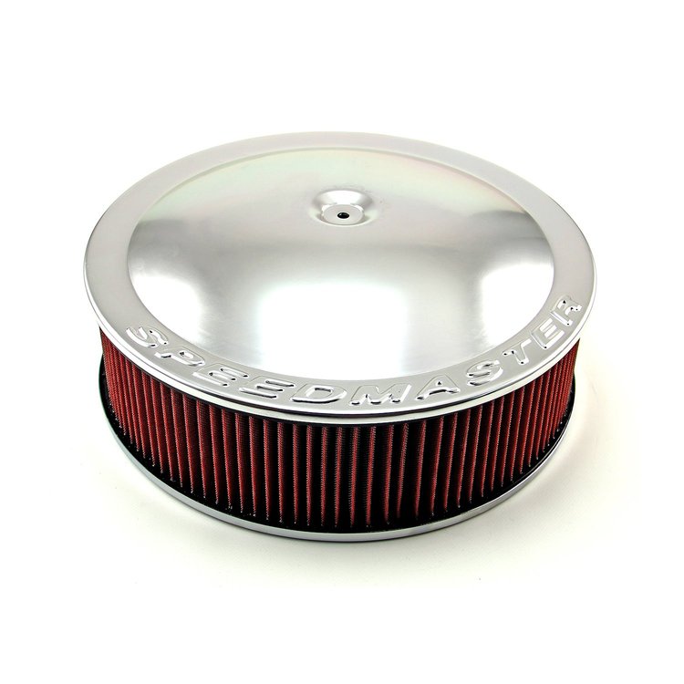 14 x 4 Washable Element Speedmaster Silver Top Dropped Base Air Cleaner Kit
