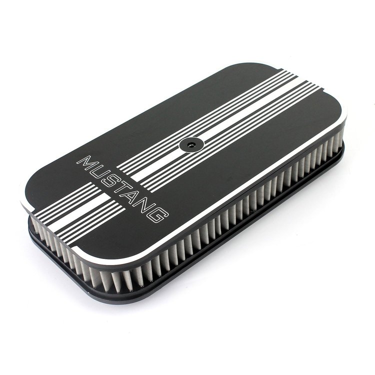 Rectangular 16 x 8 in. Air Cleaner Kit with "Mustang" Logo