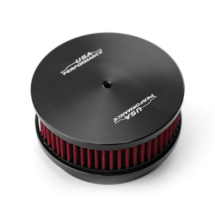 PCE104.1087 Billet Aluminum Air Cleaner Assembly Kit, 6 in. x 2 in. [Black]