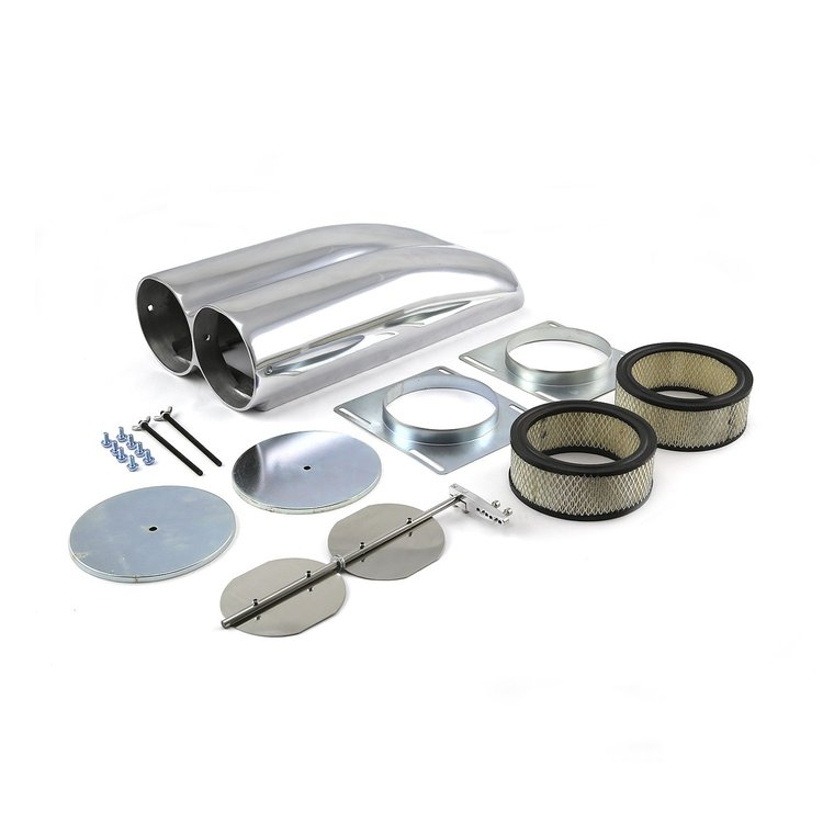 Fabricated Dual Carburetor Hood Scoop
