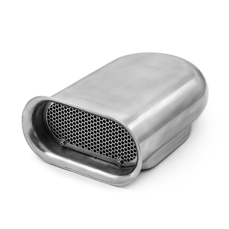 Polished Aluminum Single Carburetor Hilborn Style Hood Scoop
