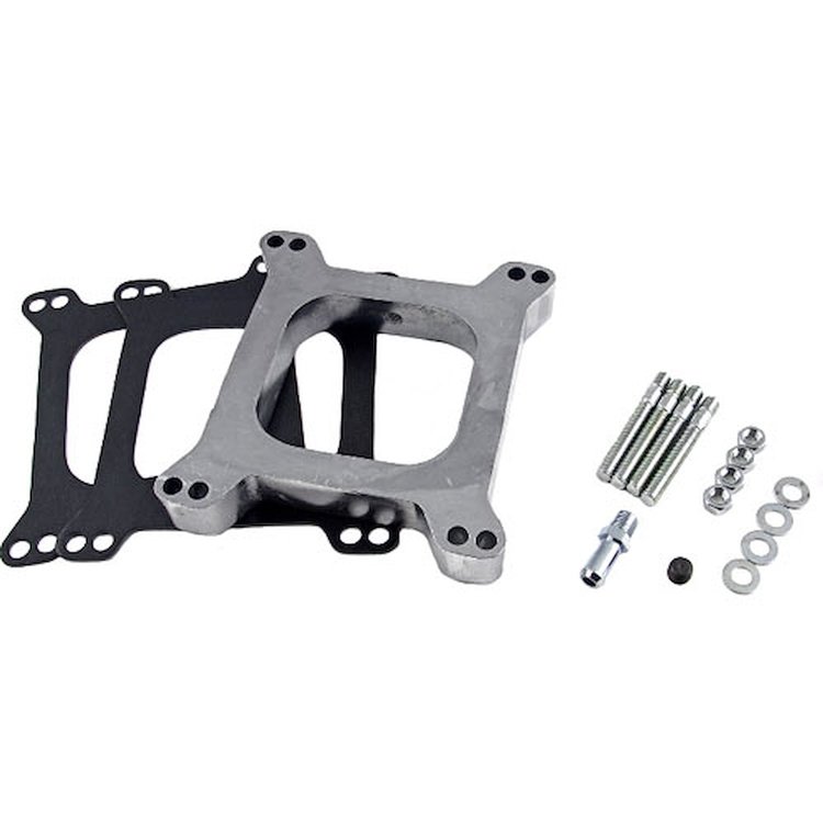 1" Carburetor Spacer Square Bore with Vacuum Tube