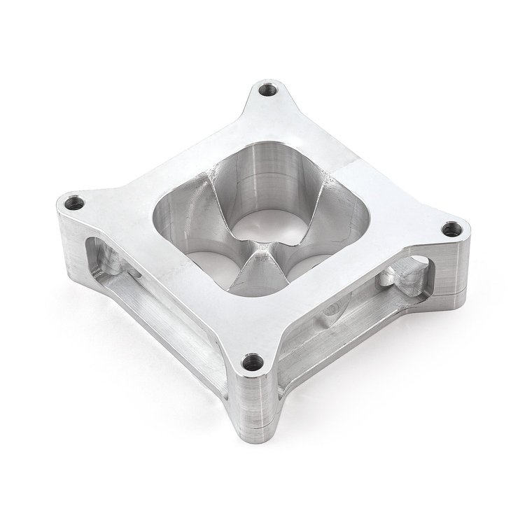 PCE120.1009.01 2 in. Carburetor Spacer Square Bore 4 Port [Blue]