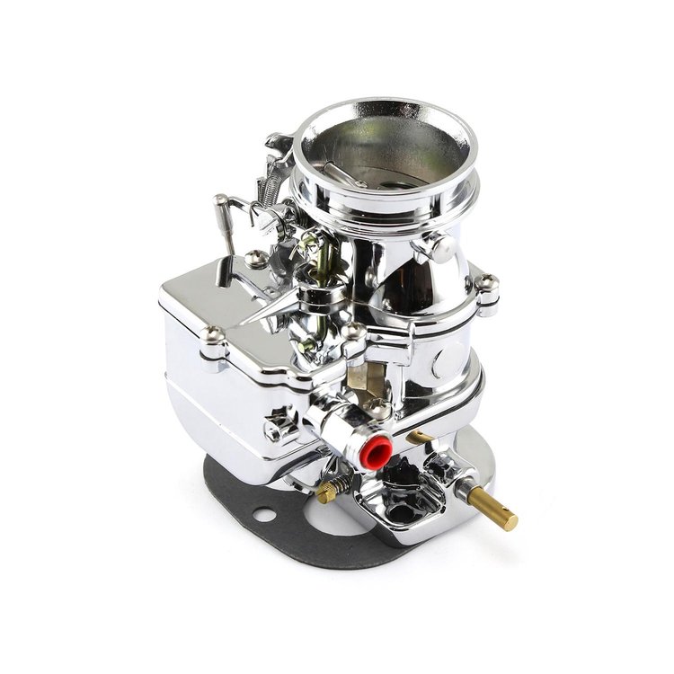 STROMBERG 97 CHROME FINISH 2-BBL 3 BOLT CARBURETOR MANUAL CHOKE
