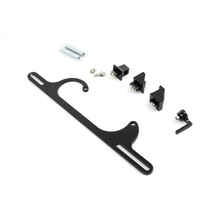 Carburetor Throttle Cable Bracket Kit with Return Springs - Billet Black