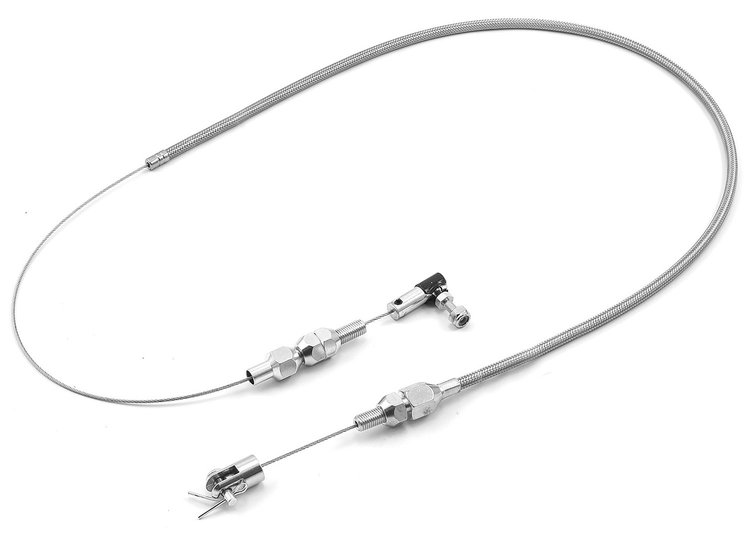 Braided Stainless Steel Throttle Cable [24 in. Length]