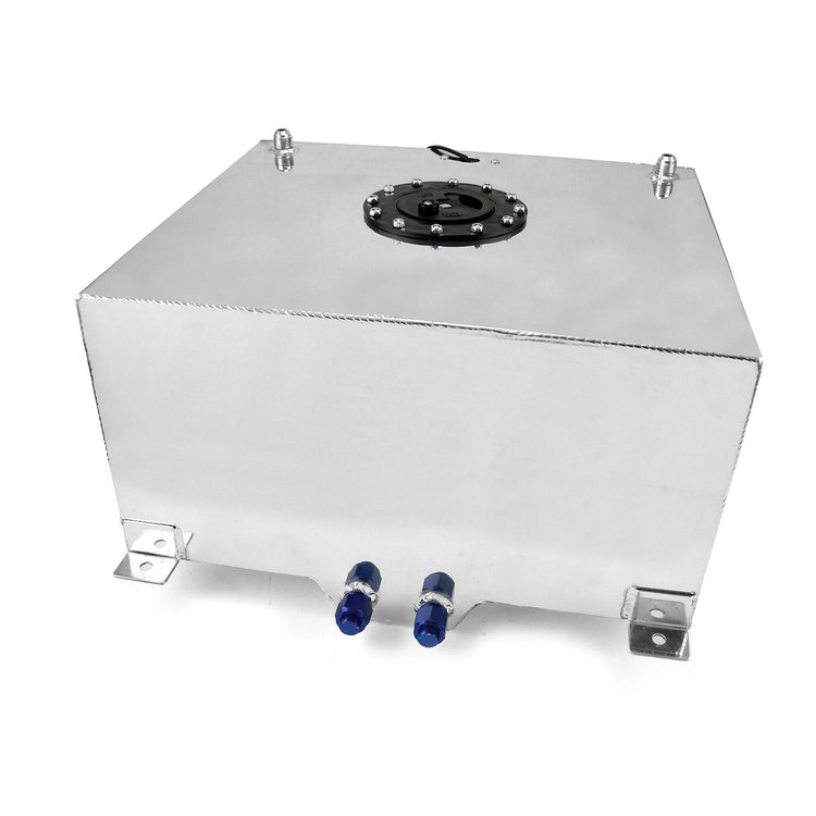 13 GALLON / 50 LITRE LIGHTWEIGHT POLISHED ALUMINIUM FUEL CELL W/ SENDER