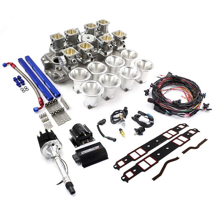 Turnkey EFI Individual Throttle Body System Kit Small Block Chevy 350