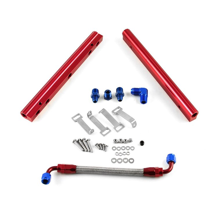 PCE137.1004 Chevy BBC 454 Billet Aluminum Fuel Injector Rail Kit