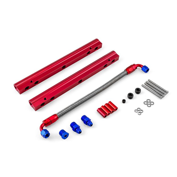 Pontiac 326 350 389 400 421 428 455 Billet Aluminum Fuel Injector Rail Kit