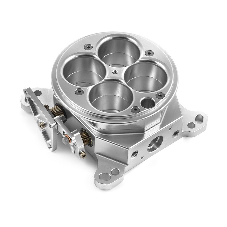 4-Barrel Throttle Body, 4150-Style Flange, 1,200 CFM - Polished Finish