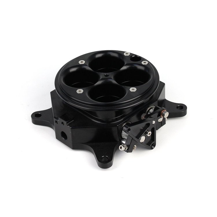4-Barrel Throttle Body, 4150-Style Flange, 1,200 CFM - Black Finish