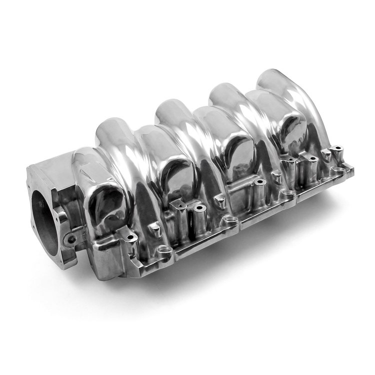 Qualifier EFI Intake Manifold GM LS2, 96 mm Throttle Body Bore - Polished Finish