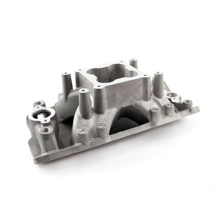 Chevy SBC 350 4500 Series Shootout Pro 1957-95 Inj Ports High Rise Intake Manifold Satin