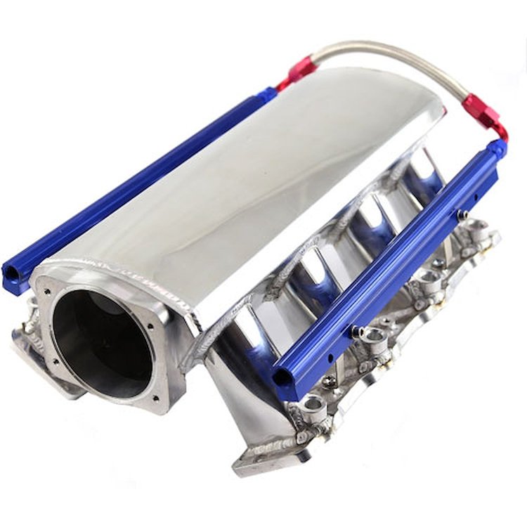 Chevy LS7 Fabricated Aluminum Ram Air EFI Intake Manifold Polished Kit