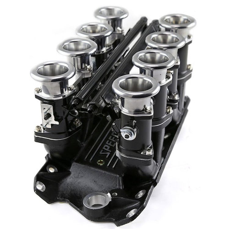 Downdraft EFI Stack Intake Manifold System - Small Block Chevy 350 Fuel Injected