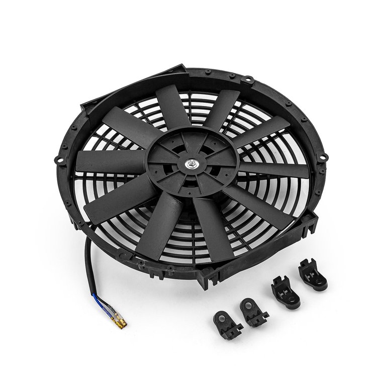 12" Straight Blade Electric Fan Height: 12.5"