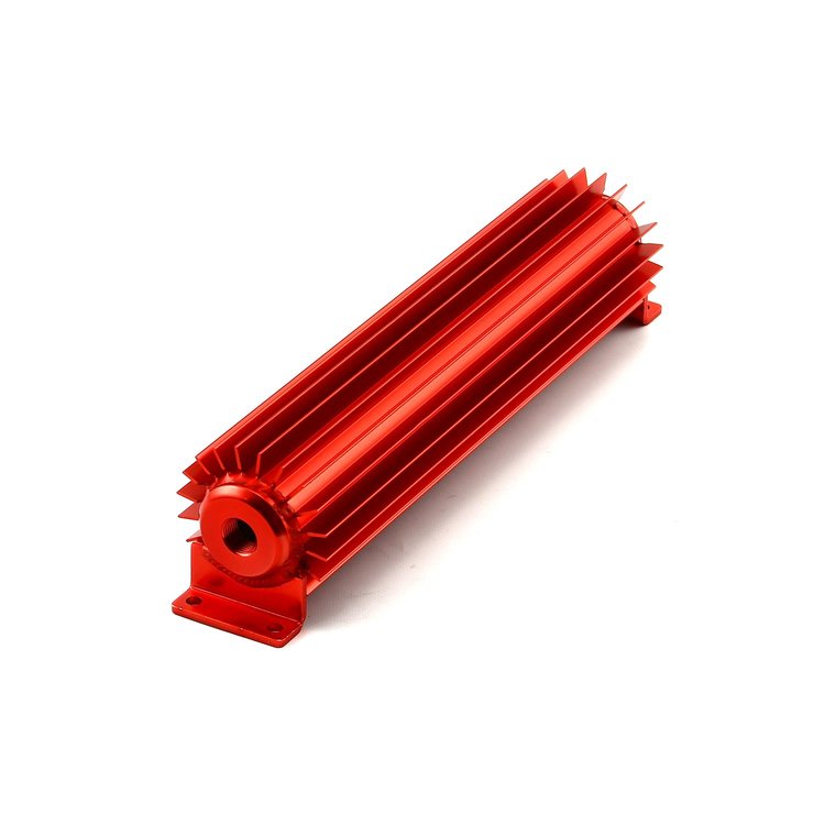 Single Pass Transmission Oil Cooler With 3/8" Hose Barb Fittings Overall: 3" H x 3.25" T x 12" W