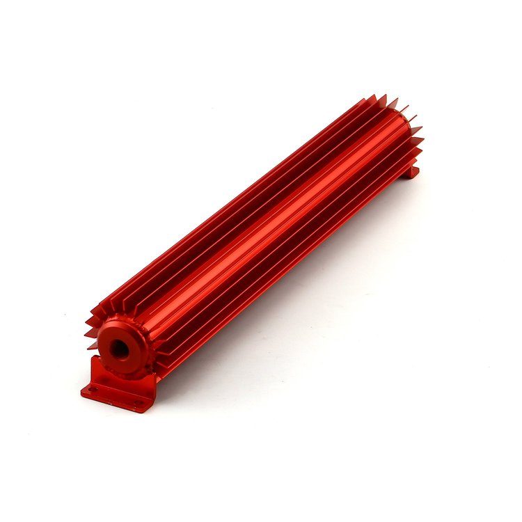 Single Pass Transmission Oil Cooler With 3/8" Hose Barb Fittings Overall: 3" H x 3.25" T x 18" W