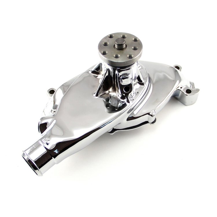 Aluminum Water Pump Big Block Chevy 454, Short, High-Volume [Chrome]
