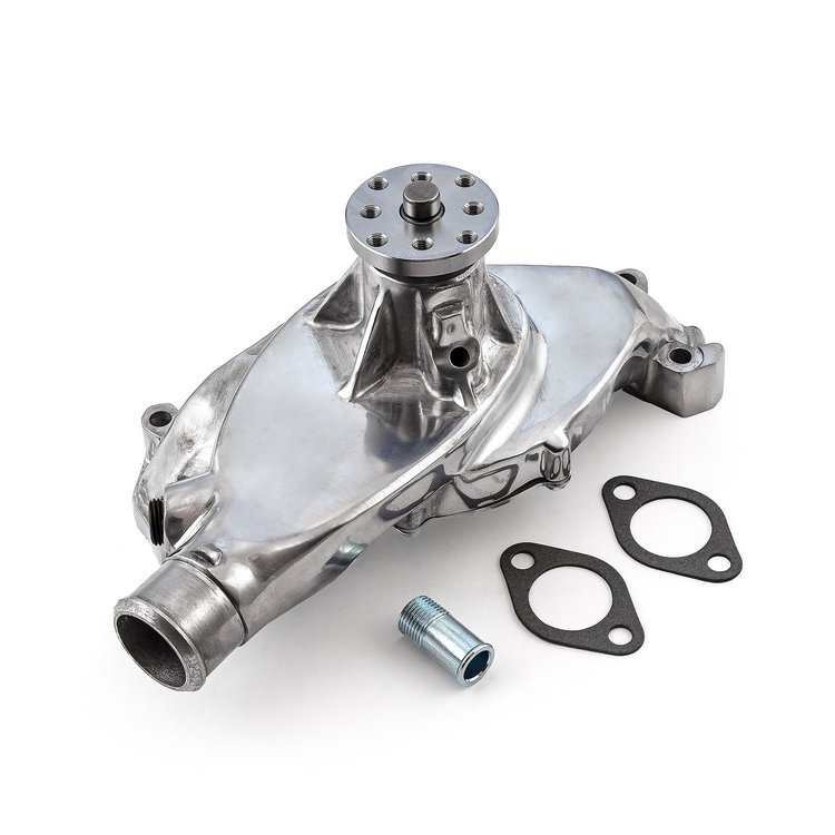 PCE195.1010.03 Chevy BBC 454 High Volume Aluminum Short Water Pump Polished