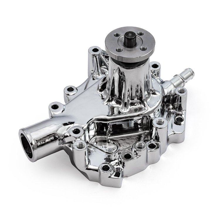 Ford 302 351C Cleveland High Volume Aluminum Water Pump Chrome