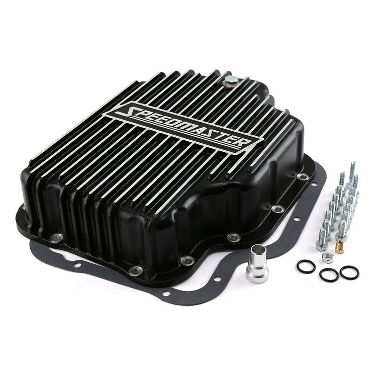 PCE221.1021 Aluminum Transmission Oil Pan for GM TH400 [Black]