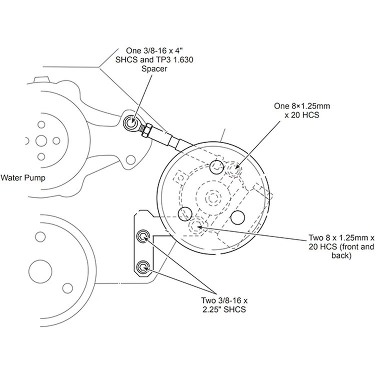 Power Steering Pump Bracket Kit Small Block Chevy 350
