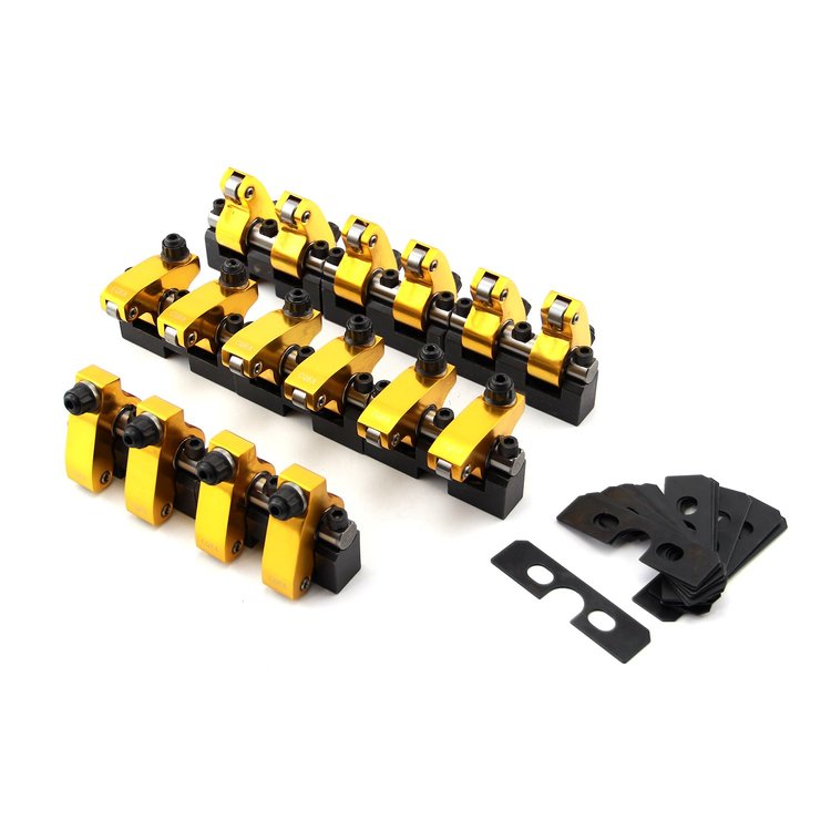 Chevy SBC 350 1.6 Ratio Alum. Shaft Mount Roller Rocker Arm Set Zero Offset